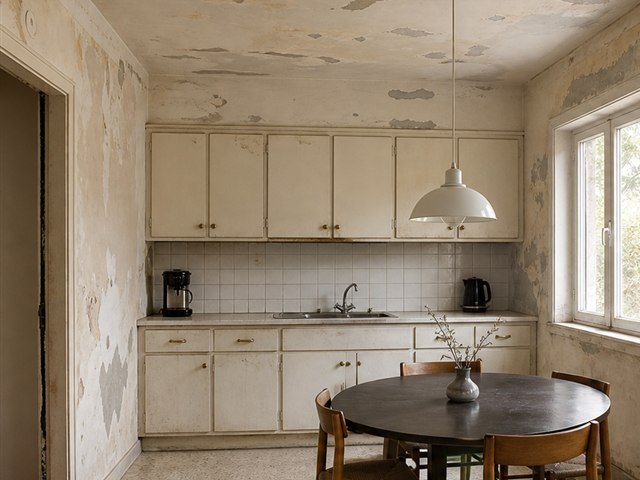 Cuisine avant renovation interieure